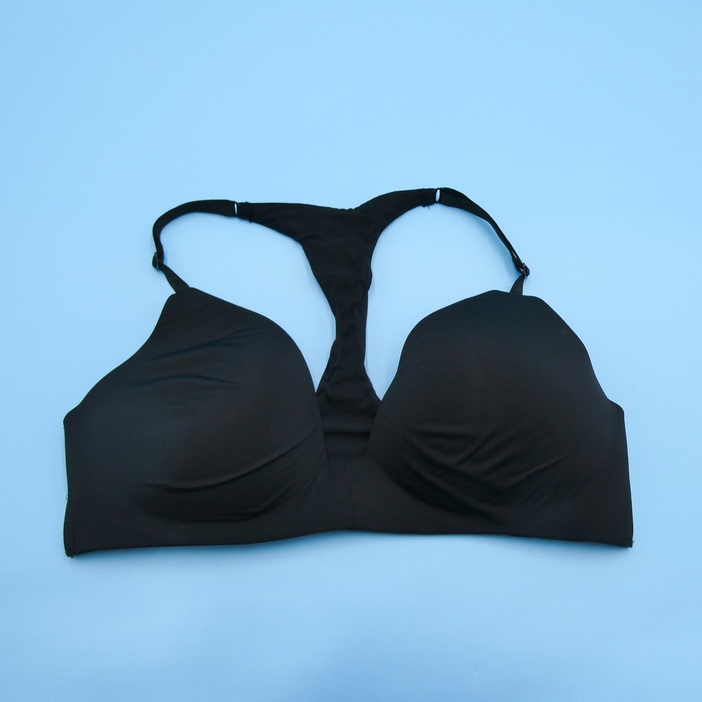 Victoria's Secret Bra Womens 34C T-Shirt Lightly Lined Wireless Black Polyamide‎